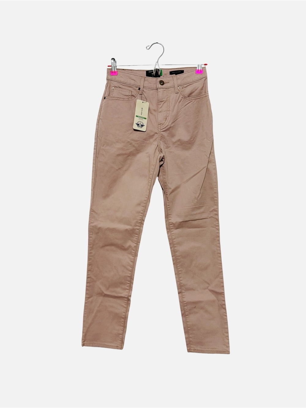 Dockers Women's Slim Fit High Rise Jean Cut Pants Dusty Pink Size 25